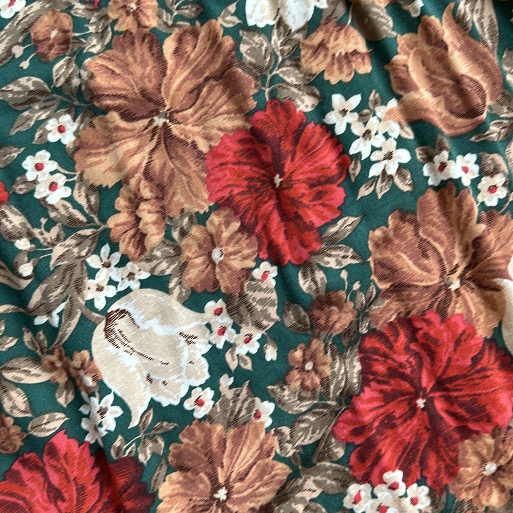 90s Floral Midi Skirt, M-L, Cottagecore - Picture 2 of 4